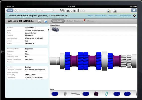 PTC Windchill Mobile screenshot.